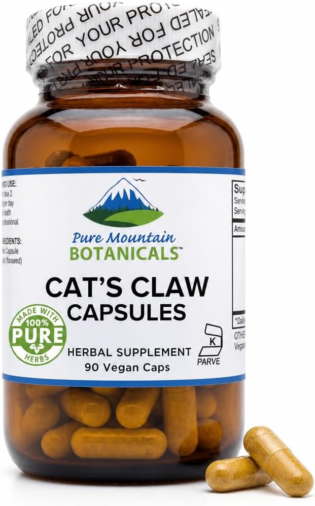 Pure Mountain Botanicals Cat's Claw Capsules - 1000mg Peruvian Bark - Image 1