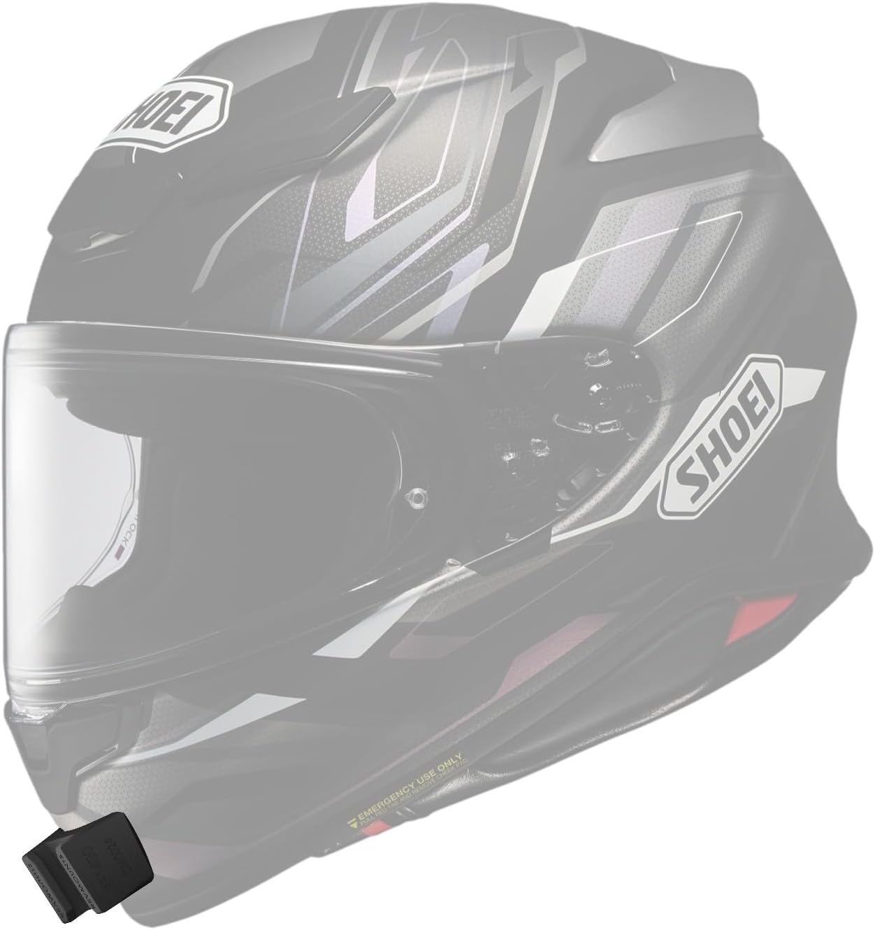 Chin Mounts V2 Action Camera Chin Mount front view on helmet