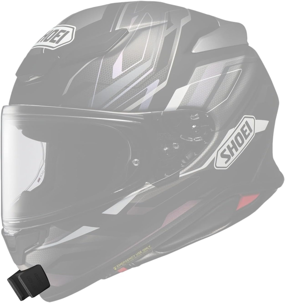 Chin Mounts V2 Action Camera Chin Mount front view on helmet