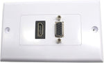 Poyiccot dual port multimedia wall faceplate white ABS material