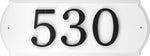 Outdoor front door display of house number