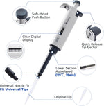 eLabPal single channel micropipette digital volume display window