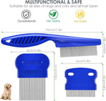 Brillirare stainless steel cat combs with rounded safety teeth close up view.