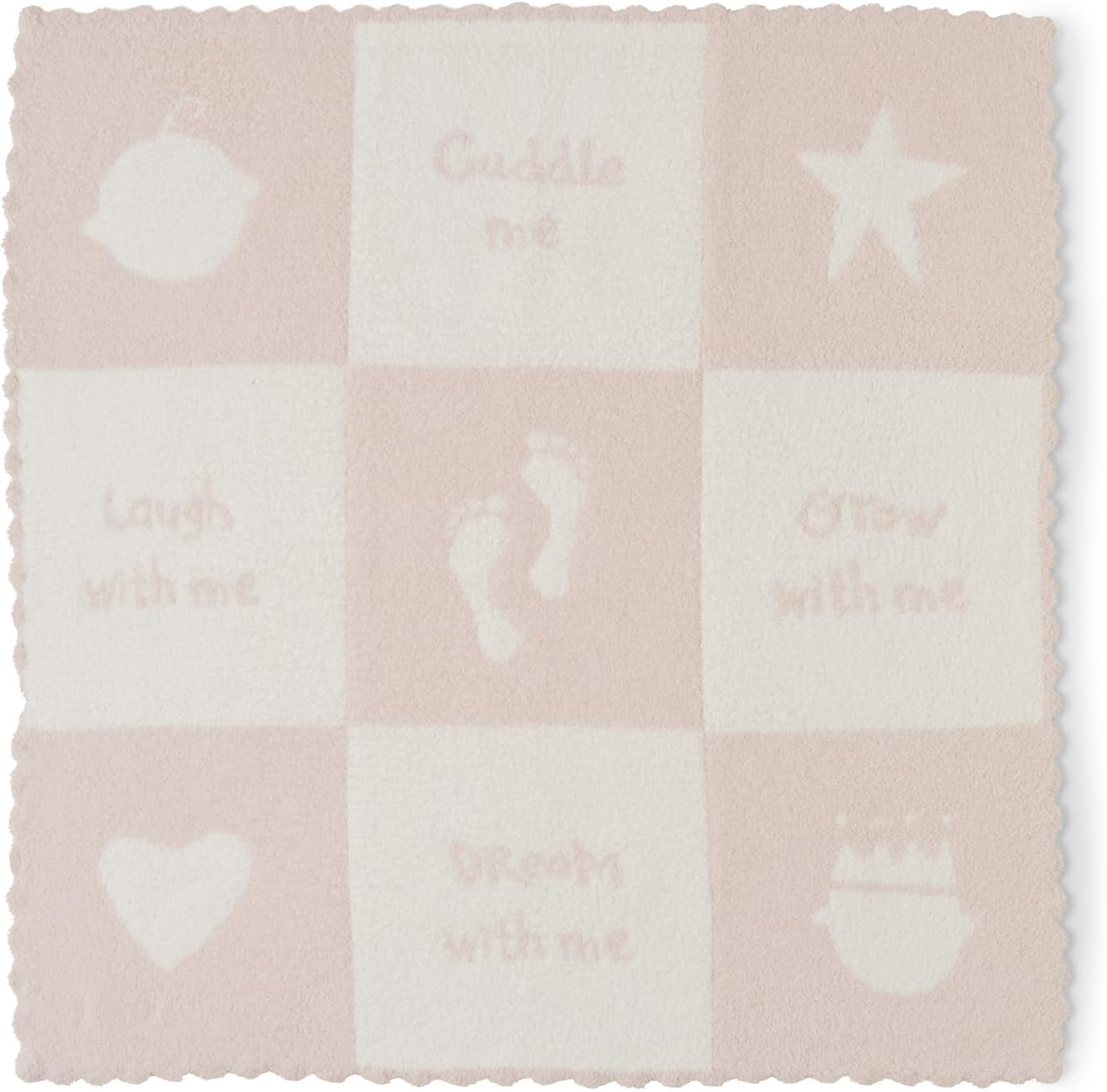 Barefoot Dreams CozyChic Cuddle Receiving Blanket Pink Pearl front view