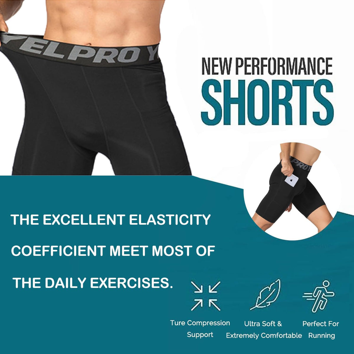 Queerier sports compression base layer underwear waistband