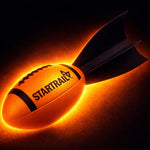 TOMLEON glow in the dark football front view illuminated at night