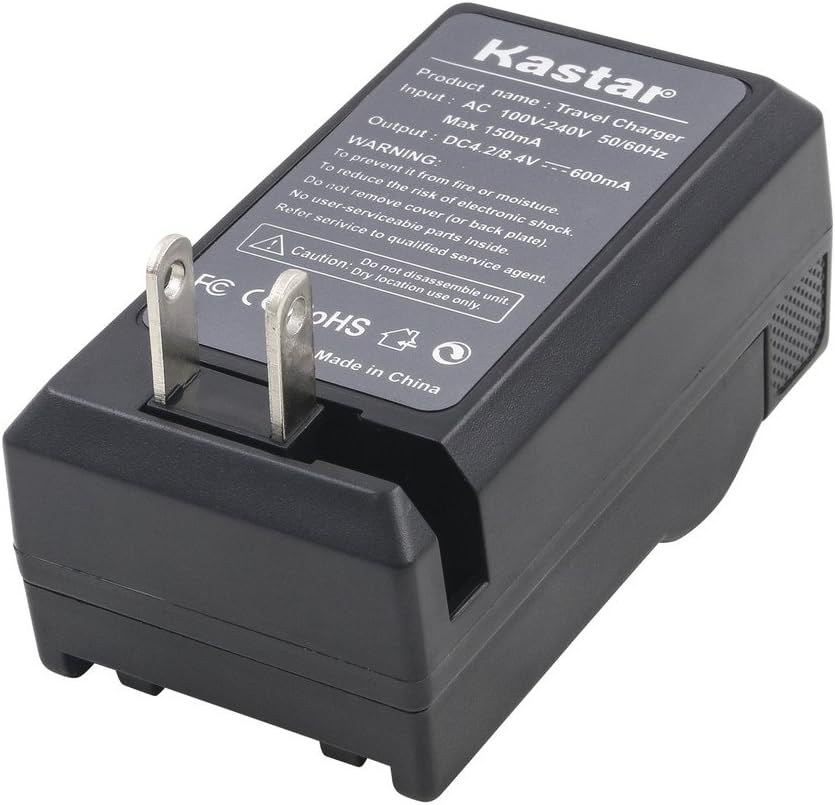 Close up of Kastar charger LED indicator light and plug