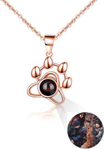 Packaging view of the Getname Necklace sterling silver pet portrait jewelry ready for gifting.