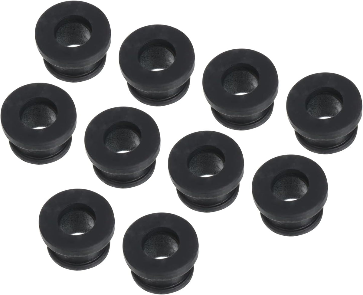 MECCANIXITY 10Pcs Snap Rubber Grommet Hole Plug Mount Dia 7.5mm ID 5mm H 9mm Seal Anti-Scratch for Electrical Box Cable Pipe Black - Image 12