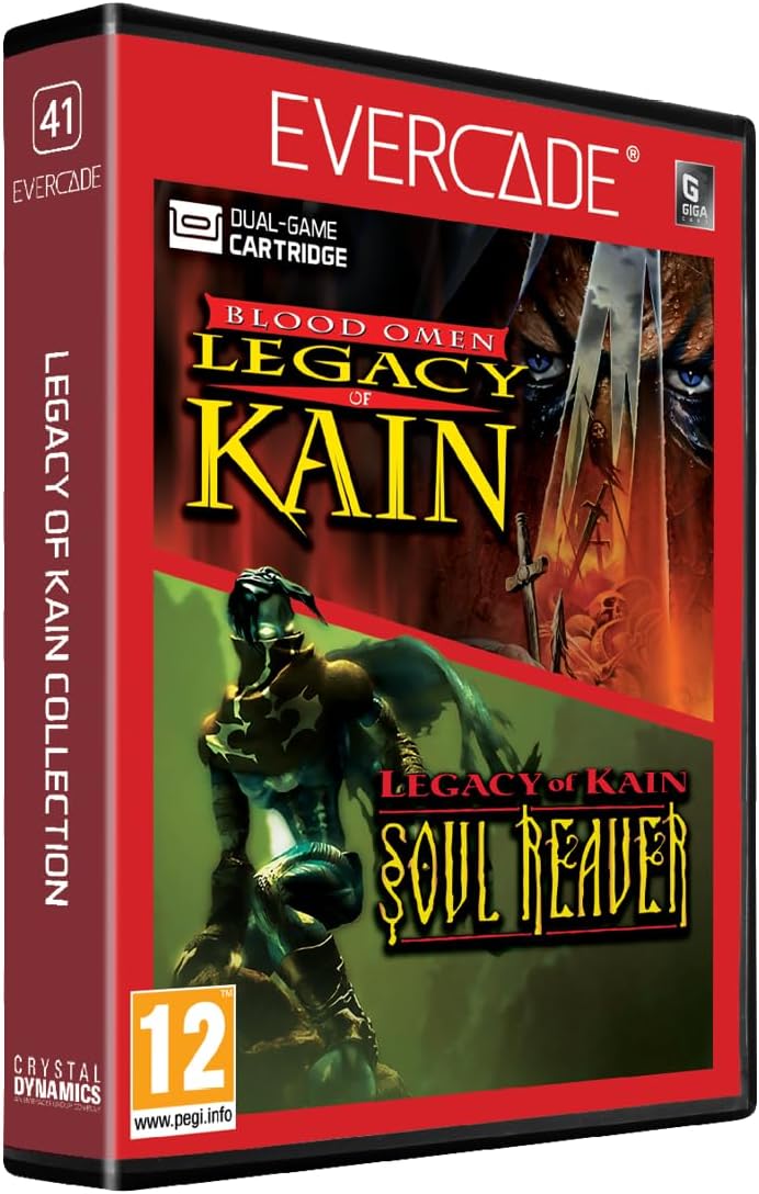 Blaze Entertainment Evercade Legacy Of Kain Collection 1 front view authentic gaming cartridge