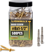 LIONMAX Wood Screws 1 Inch, Deck Screws #8 x 1, 500 PCS, Rust Resistant, Epoxy Coated, Exterior Wood Screw, Outdoor Decking Screws, Torx/Star Drive Head, T25 Star Bit Included, Tan - Image 11