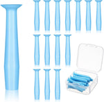 Tucnoeu contact lens remover tool 15 pieces set front view showing silicone plungers inside clear storage case