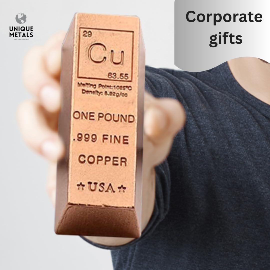 Unique Metals copper bar side profile highlighting thickness and metal density