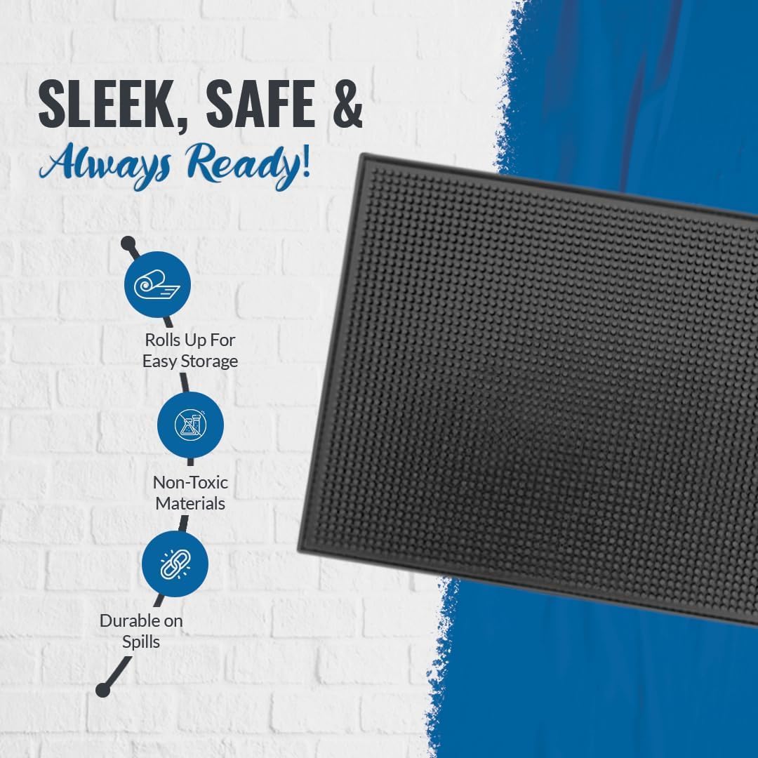 ProTensils rubber bartending mat flexibility demonstration
