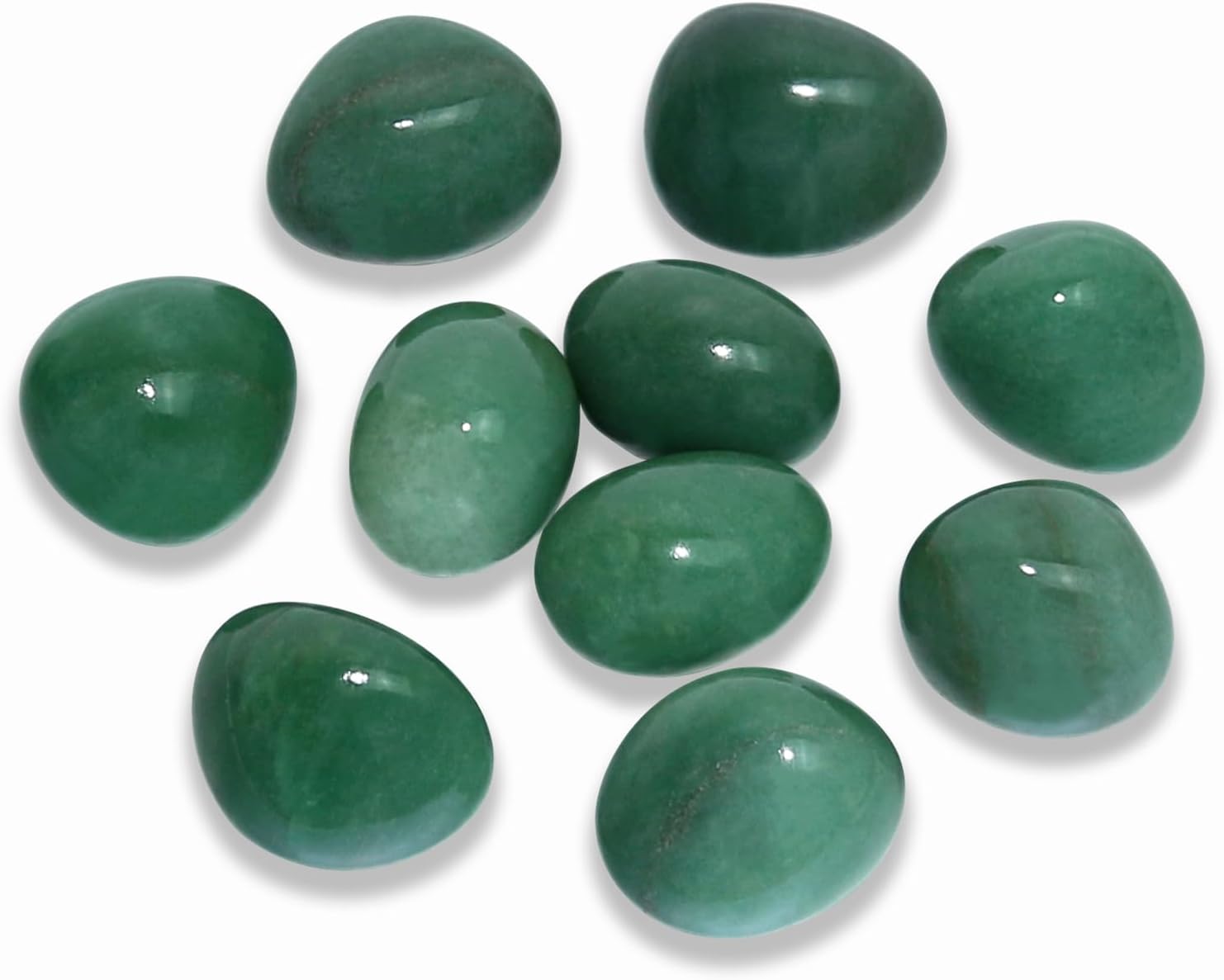 Tumbled Polished Natural Green Aventurine Crystals Stones, Crystals and Healing Stones Quartz Bulk for Wicca, Reiki, Healing Energy, Chakra Stones, Witchcraft Supplies(10Pcs) - Image 1