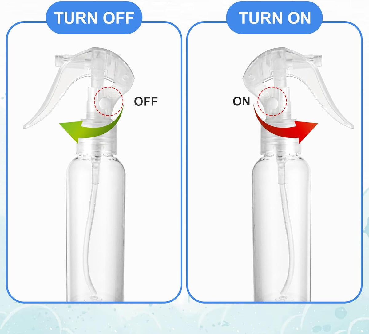 Molain transparent spray bottles with included funnels