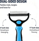 Close up of stainless steel blades on Qicifa dematting comb