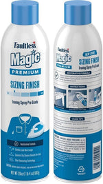 Three aerosol cans of Magic fabric finish premium crisp volume sizing spray for clothing