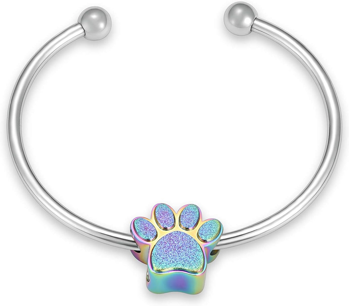constantlife Cremation Bracelet for Pets Ashes - Dog Paw Pendant Bangle Stainless Steel Memorial Urn Jewelry - Image 11