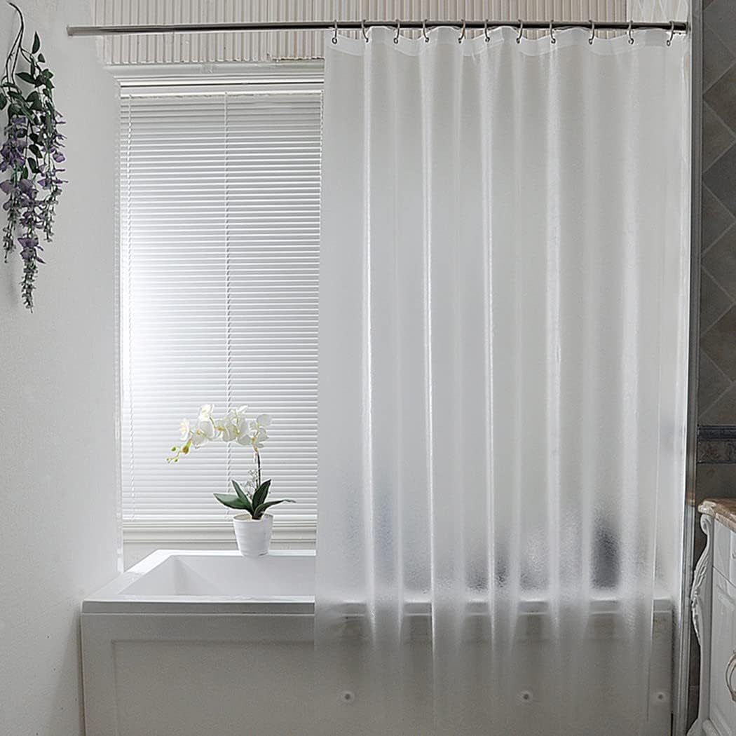AooHome 3D Water Cube Shower Curtain Liner, Clear Eva Shower Curtain with Bottom Magnets, Heavy Duty, 72x78 Inch, Semi Transparent - Image 13