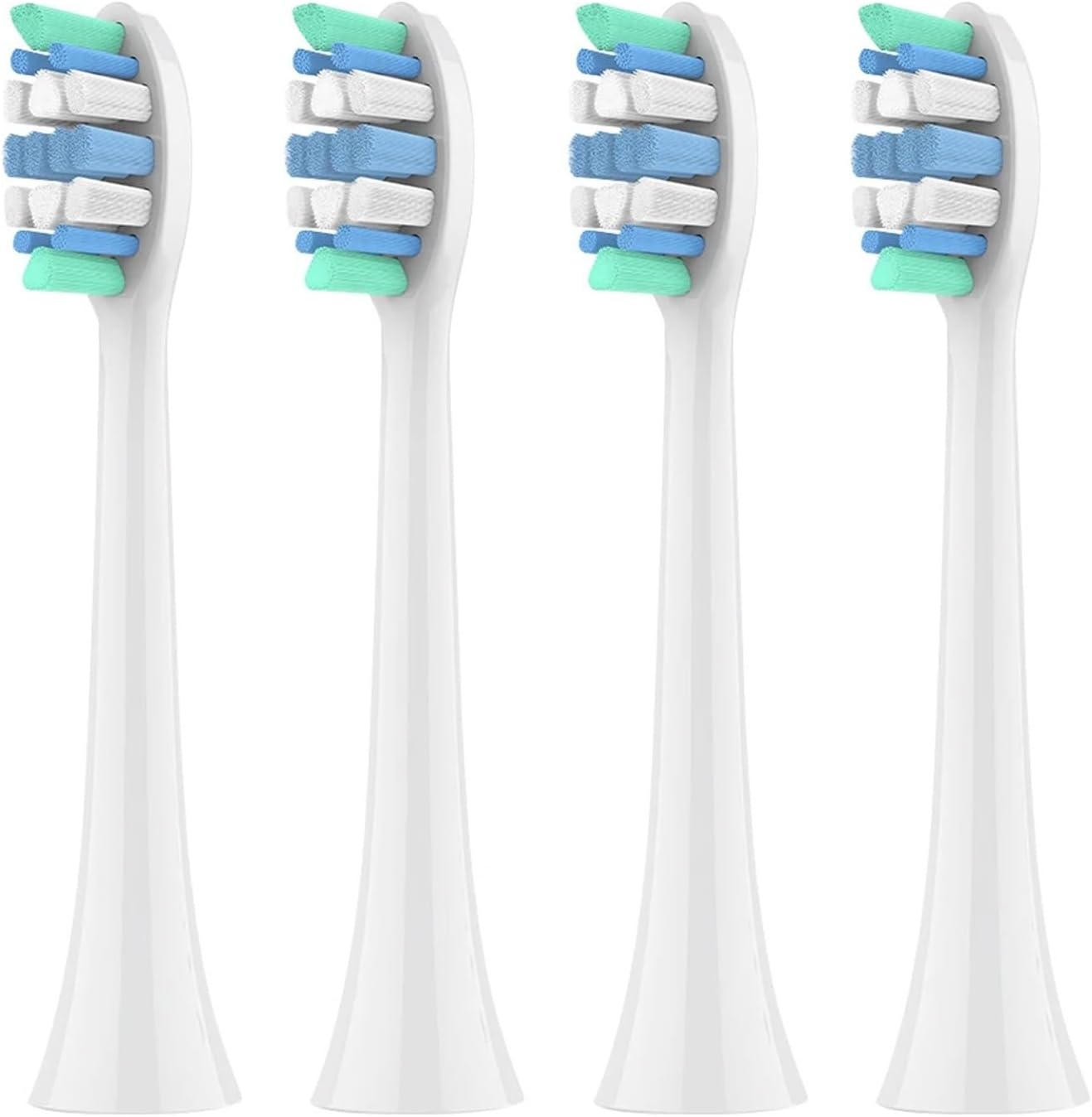 Ardesto replacement toothbrush heads front view compatible with Sonicare handles.