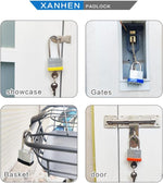 Keys with yellow ring identifiers for locks