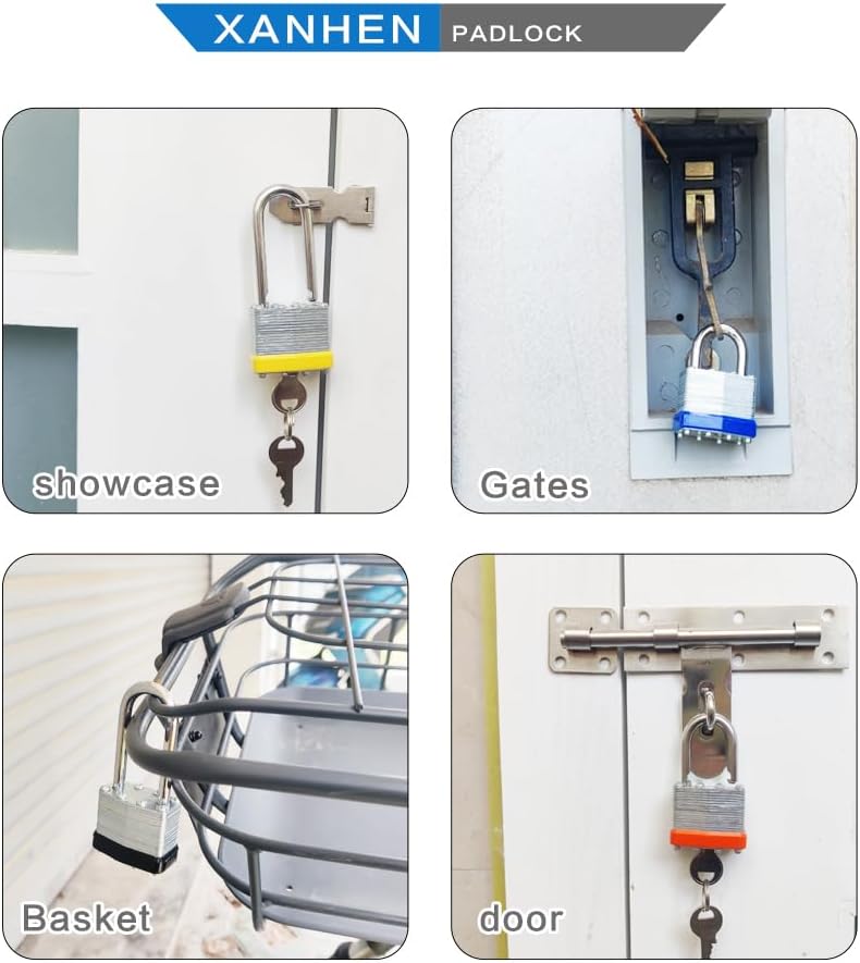 Keys with yellow ring identifiers for locks