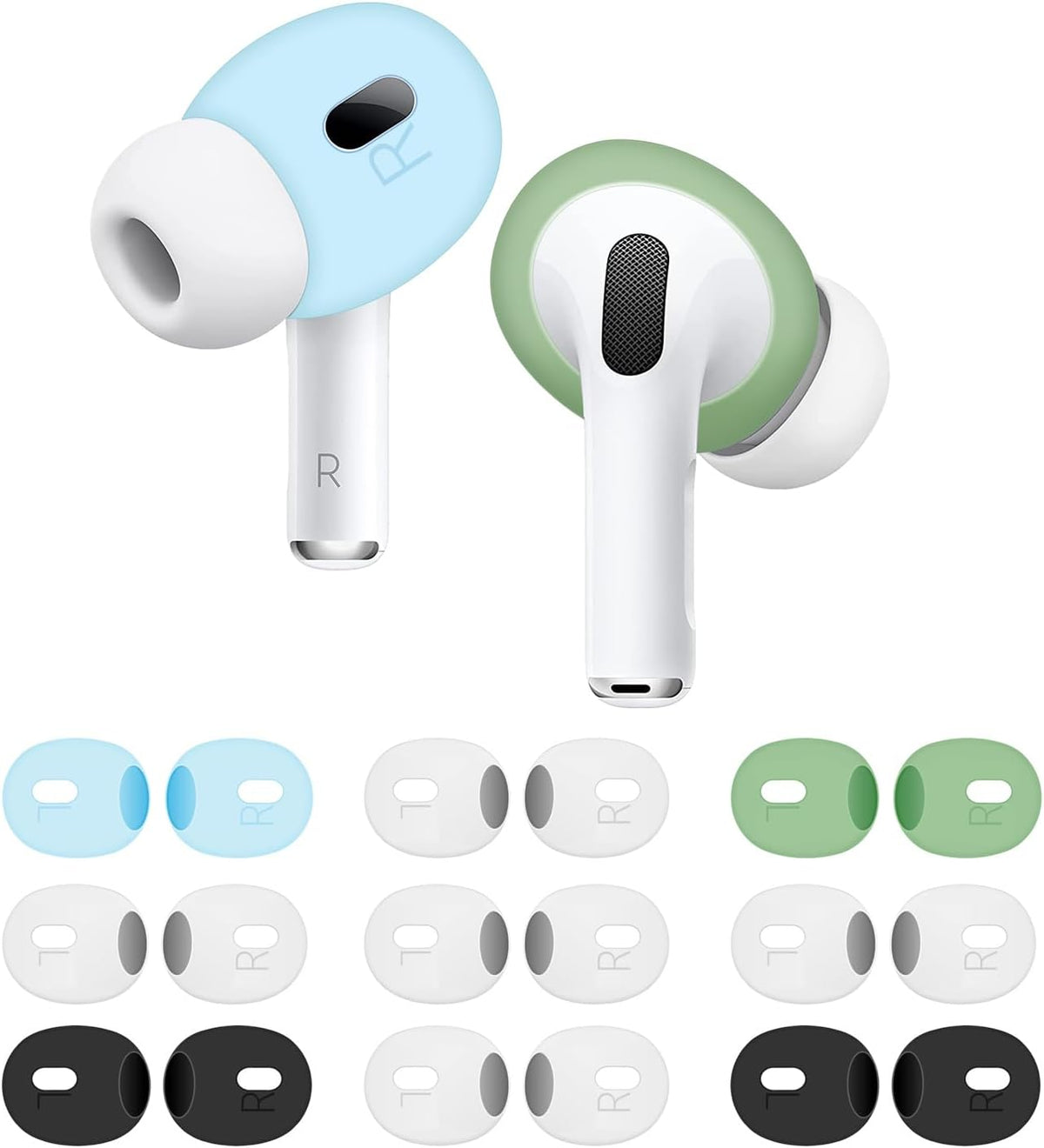 IiEXCEL AirPods Pro 2 ear tips front view
