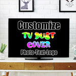 Dyagsio custom TV dust cover front view with personalized photo