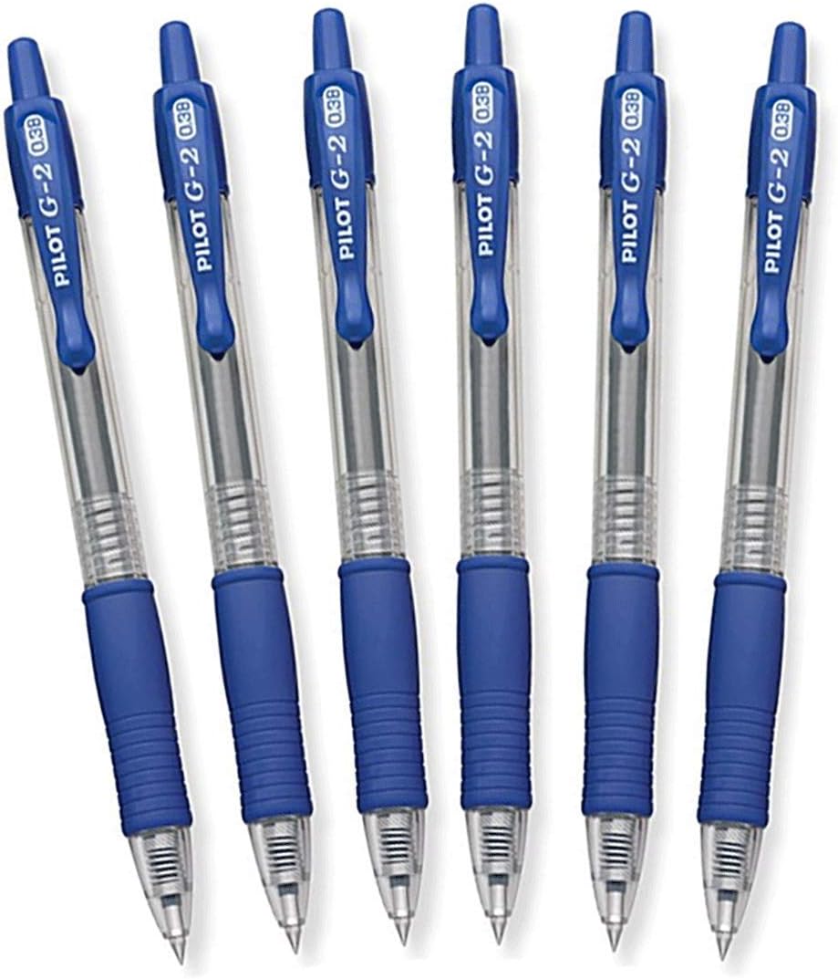PILOT G2 Retractable Premium Gel Ink Roller Ball Pens Blue (Ultra Fine) - Image 1