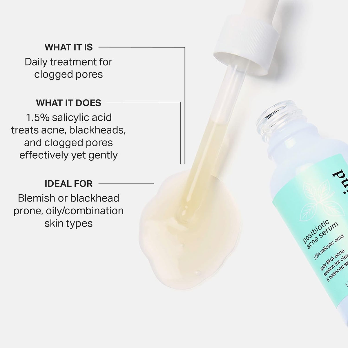 Cocokind Salicylic Acid and BHA liquid exfoliant serum texture close up