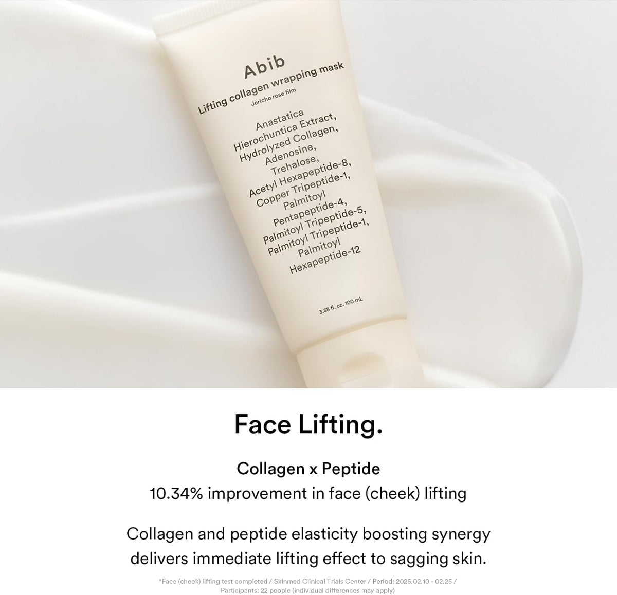 Abib low molecular collagen and peptide mask for pore tightening