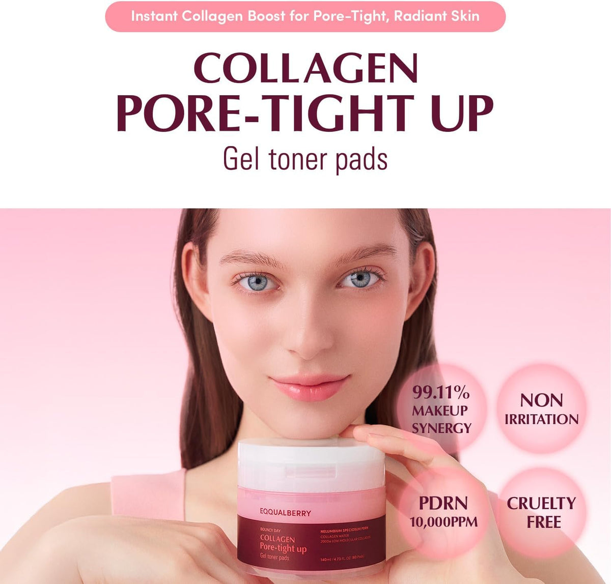 Eqqualberry gel toner pads hydrogel texture close up