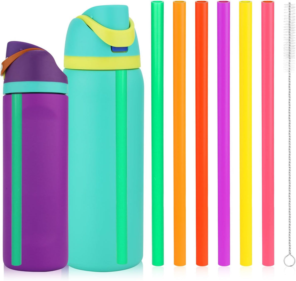 Gosknor replacement straws front view showing all six vibrant colors