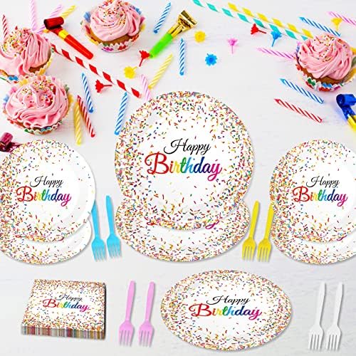Complete disposable party tableware set for 24 guests
