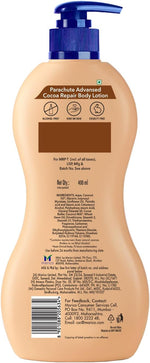 Parachute Advansed Cocoa Repair Body Lotion complete packaging overview