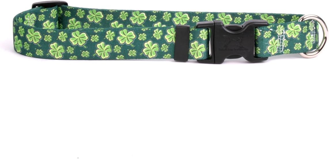 Yellow Dog Design Petite Shamrock Dog Collar shamrock pattern detail