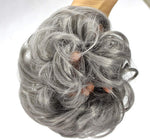 Liliyab dimgray hair scrunchy extension close up