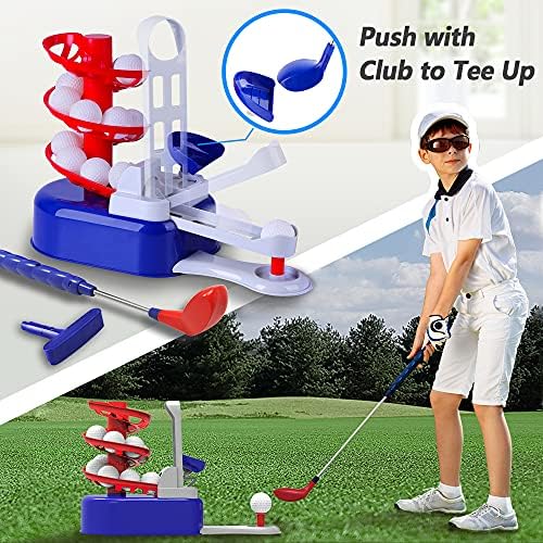 Interchangeable left and right club heads for Iplay Ilearn golf toy