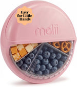 Melii spin snack container front view rotating pink box