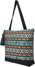 NGIL Medium Top Zipper Closure Canvas Tote Bag with Attached Matching Coin Purse For Moms and Nurses - Image 12