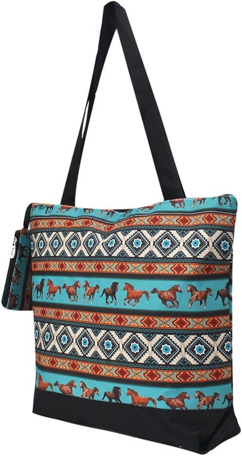 NGIL Medium Top Zipper Closure Canvas Tote Bag with Attached Matching Coin Purse For Moms and Nurses - Image 12