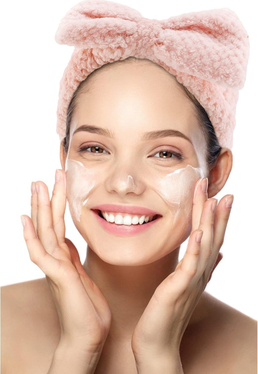 YISSION face wash headband stretched on display