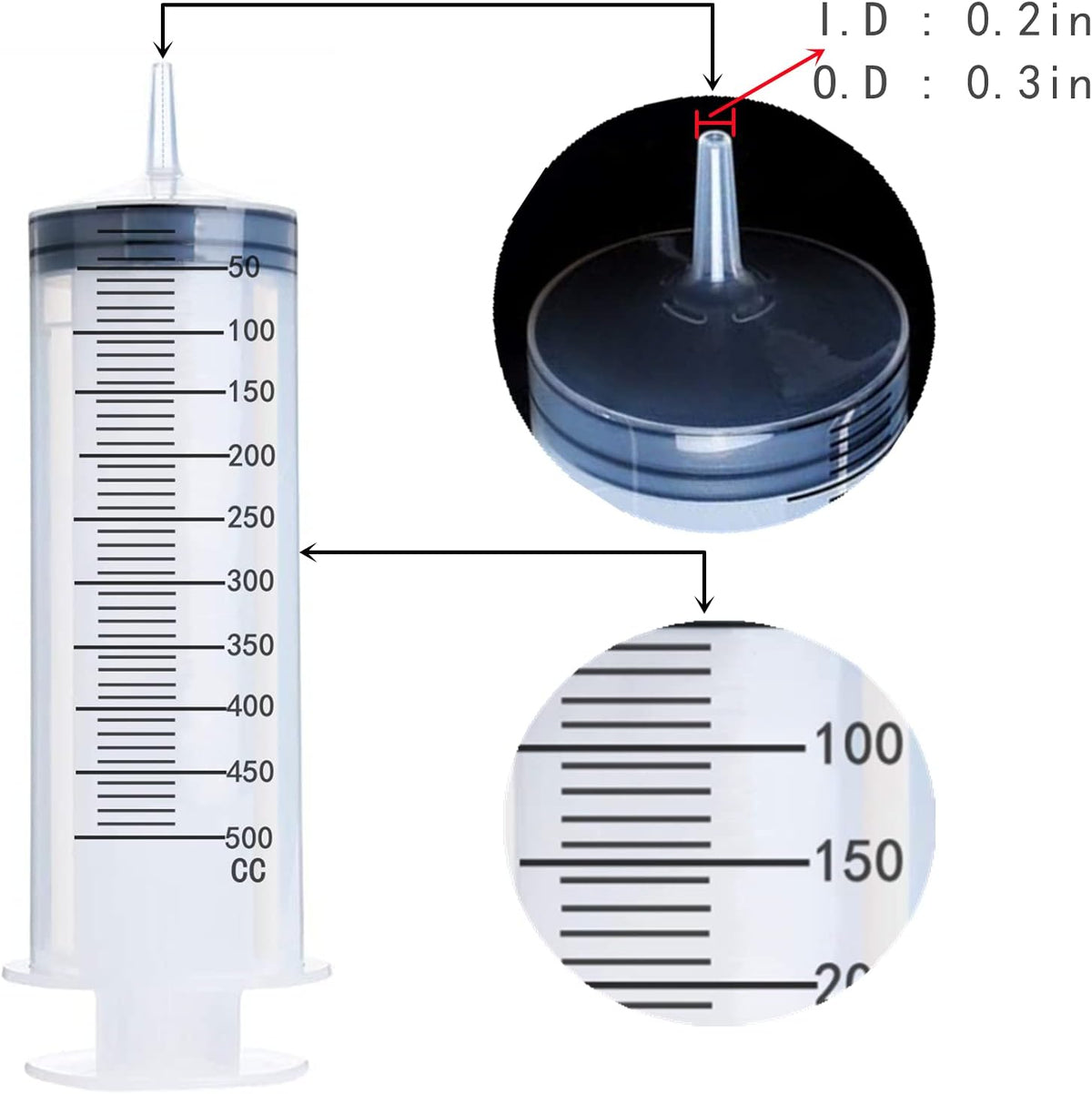 Ulove Prs measuring syringe barrel with measurement marks