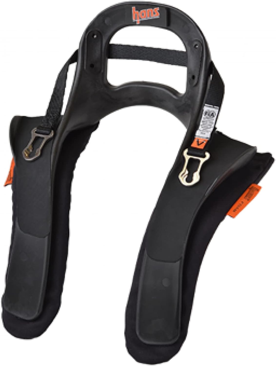HANS Three head and neck support device front view authentic motorsport safety gear