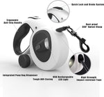 HCY&WLD dog leash showing integrated LED light