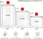 Nagpew airtight plastic cookie jars set of three sizes