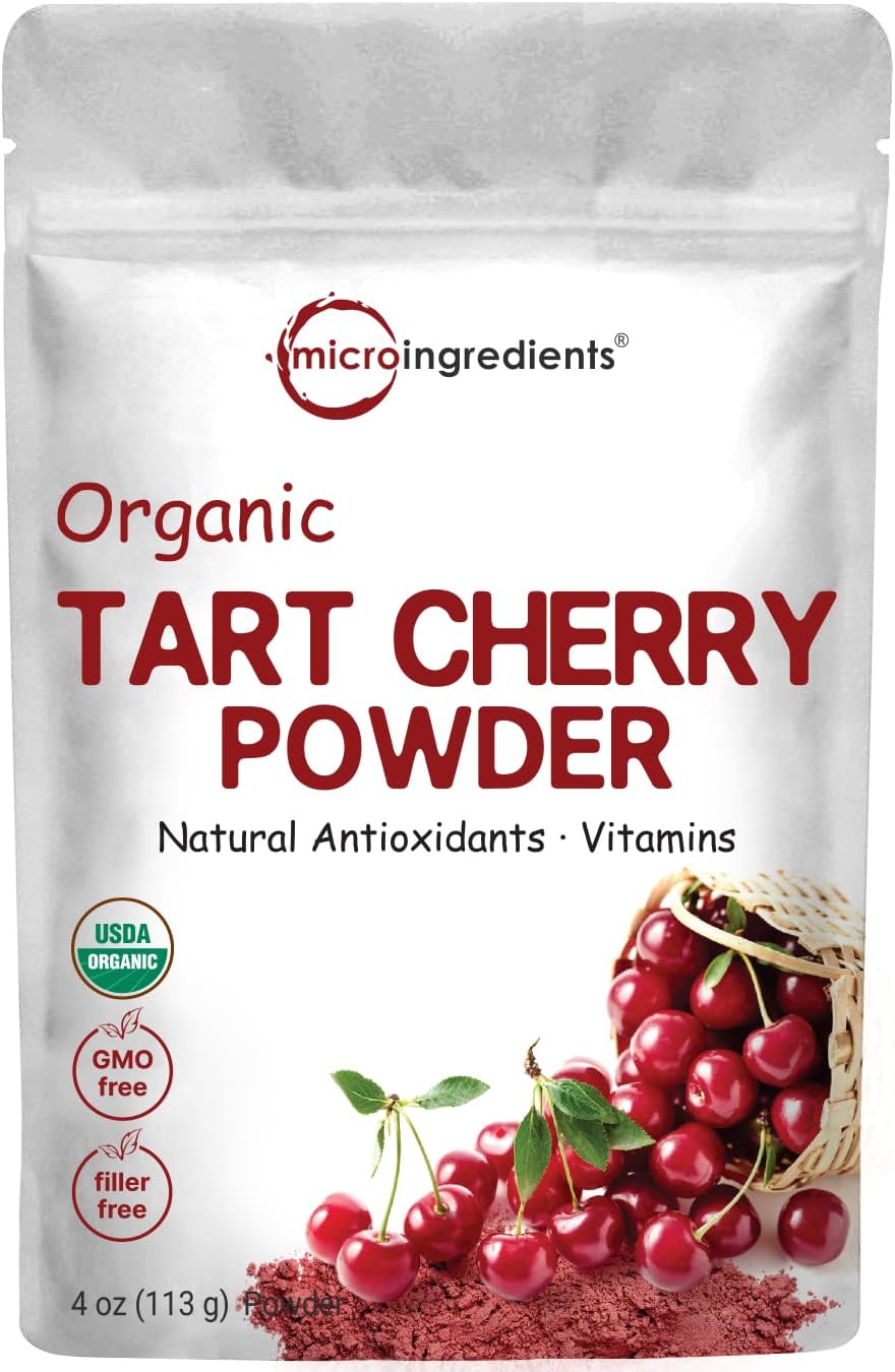 Micro Ingredients organic tart cherry powder front view