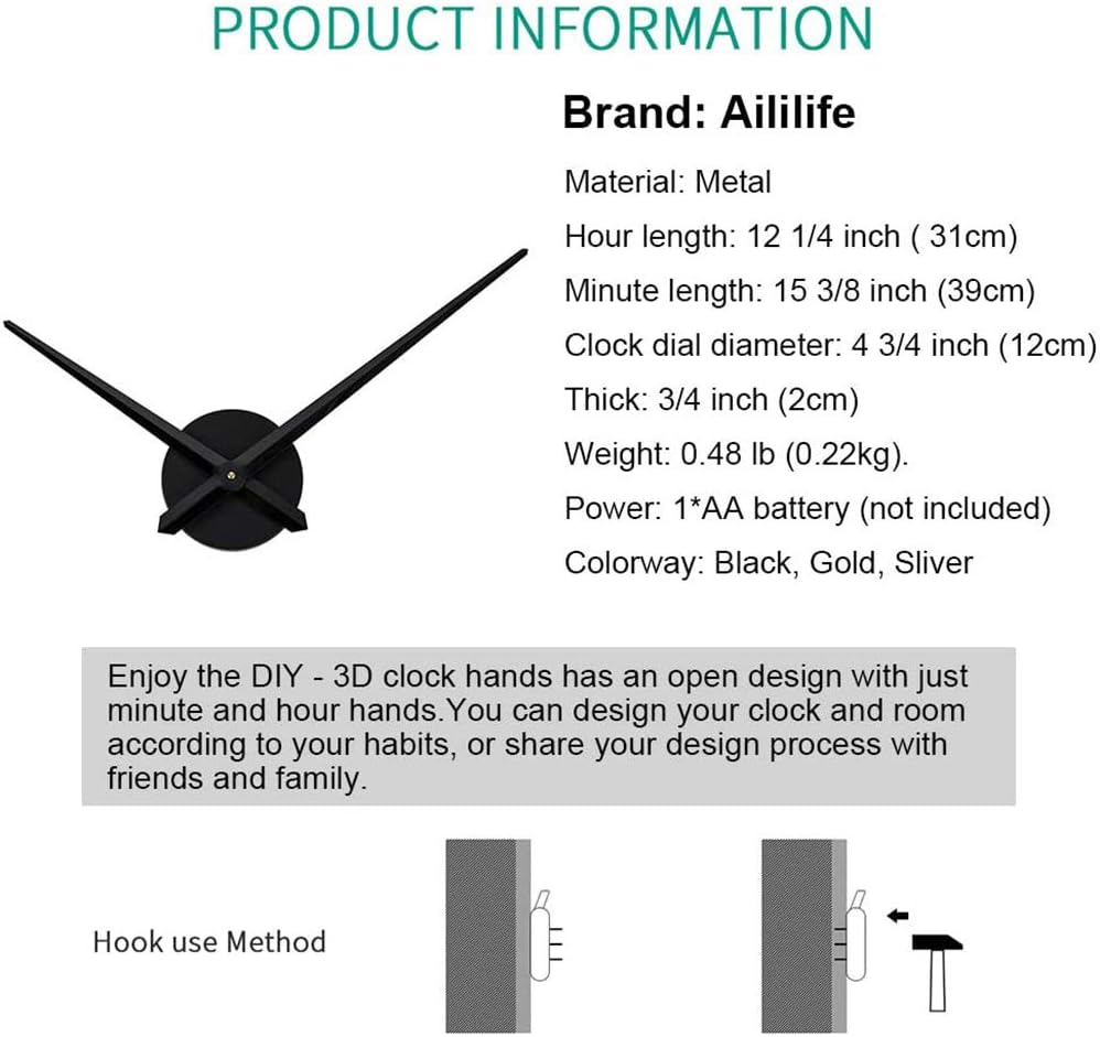 Central clock dial assembly of AILILIFE 3D wall clock mechanism