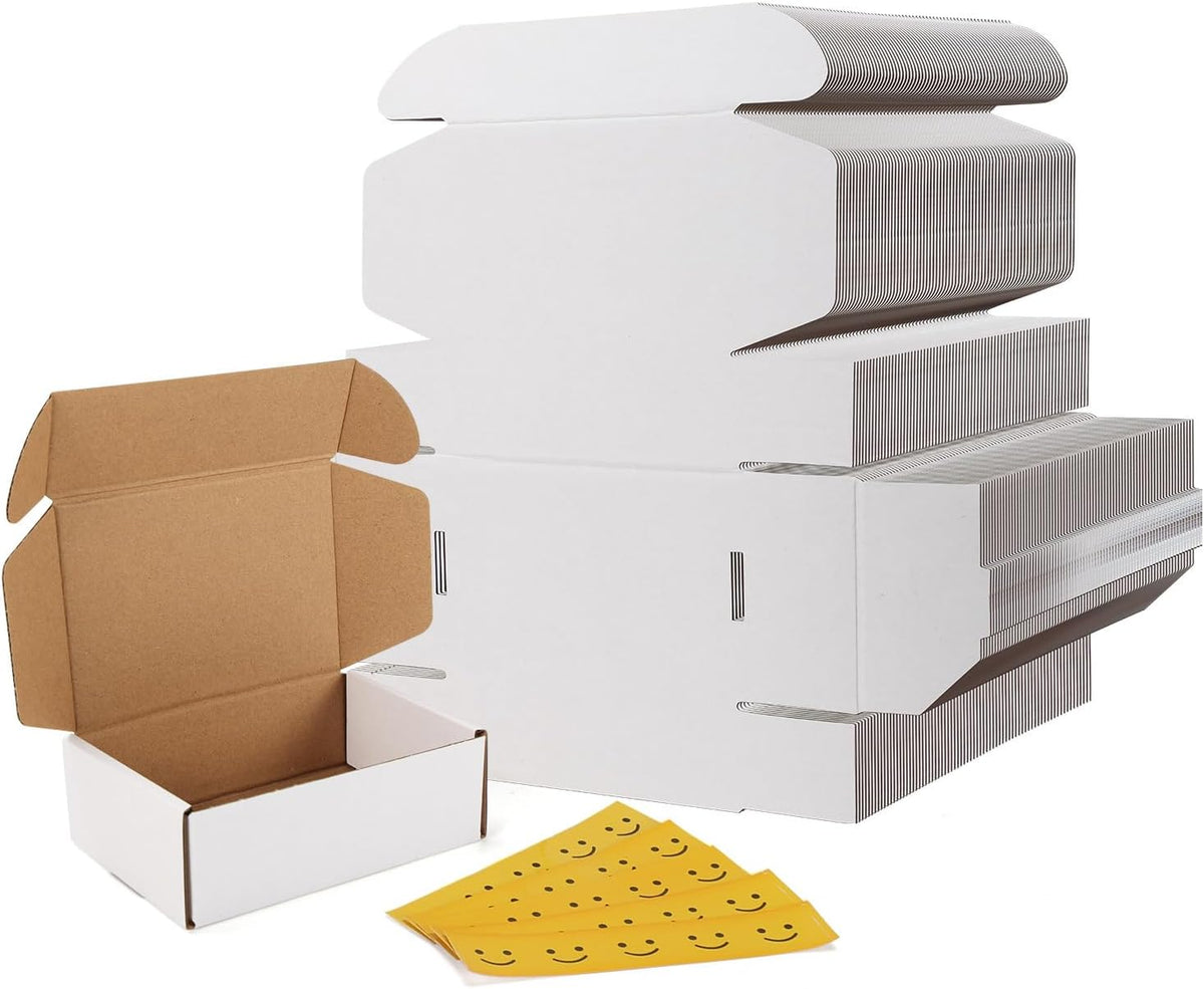 RLAVBL 7x5x4 Shipping Boxes Set of 25, Brown Corrugated Cardboard Box for Packing, Mailing, Business - Image 14